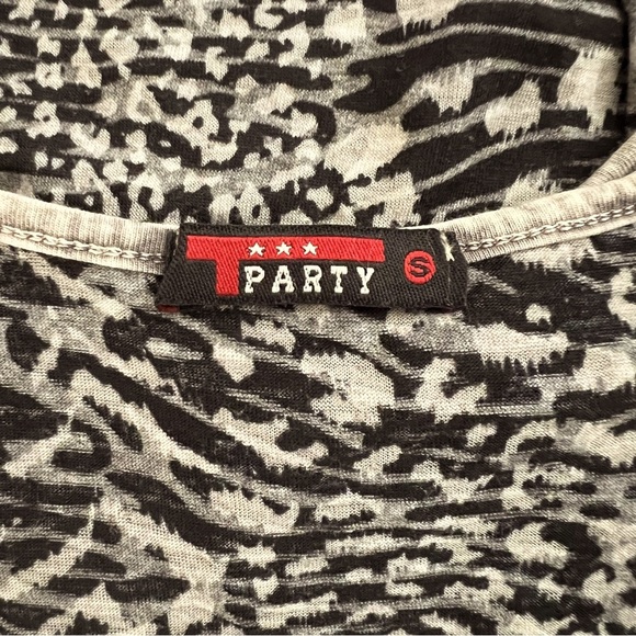 T Party Embellished Animal Print Women’s Tank Top Size Small - Picture 7 of 8
